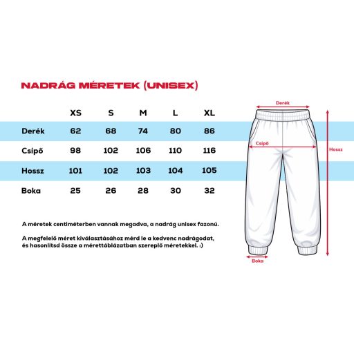 Utazós szabadidő nadrág - Bordó (unisex)